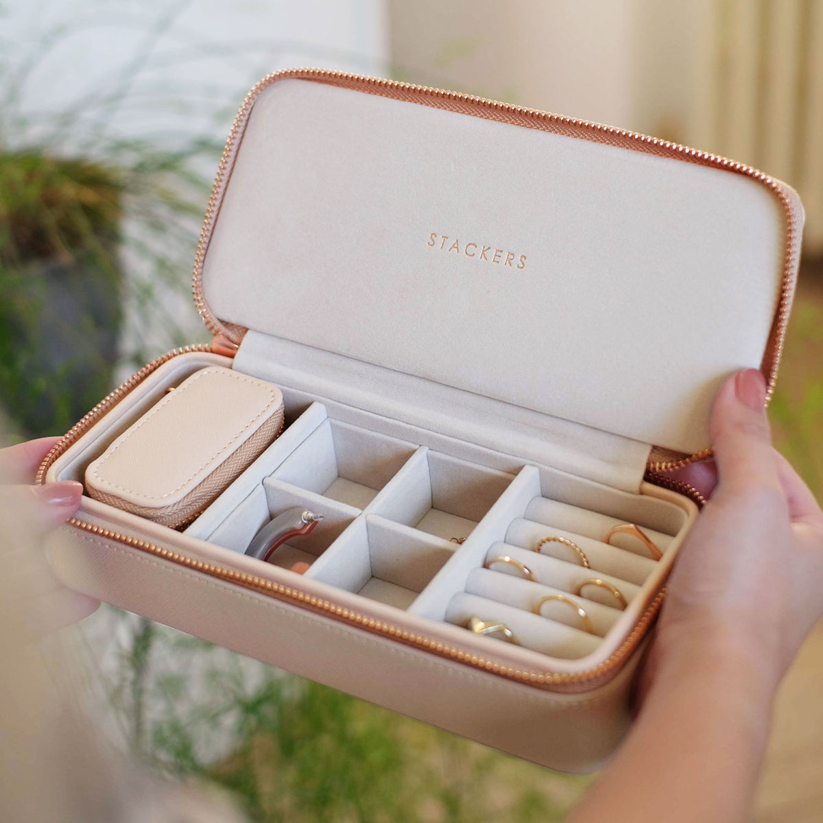 Stackers Blush Large Travel Jewellery Box – STACKERS LONDON