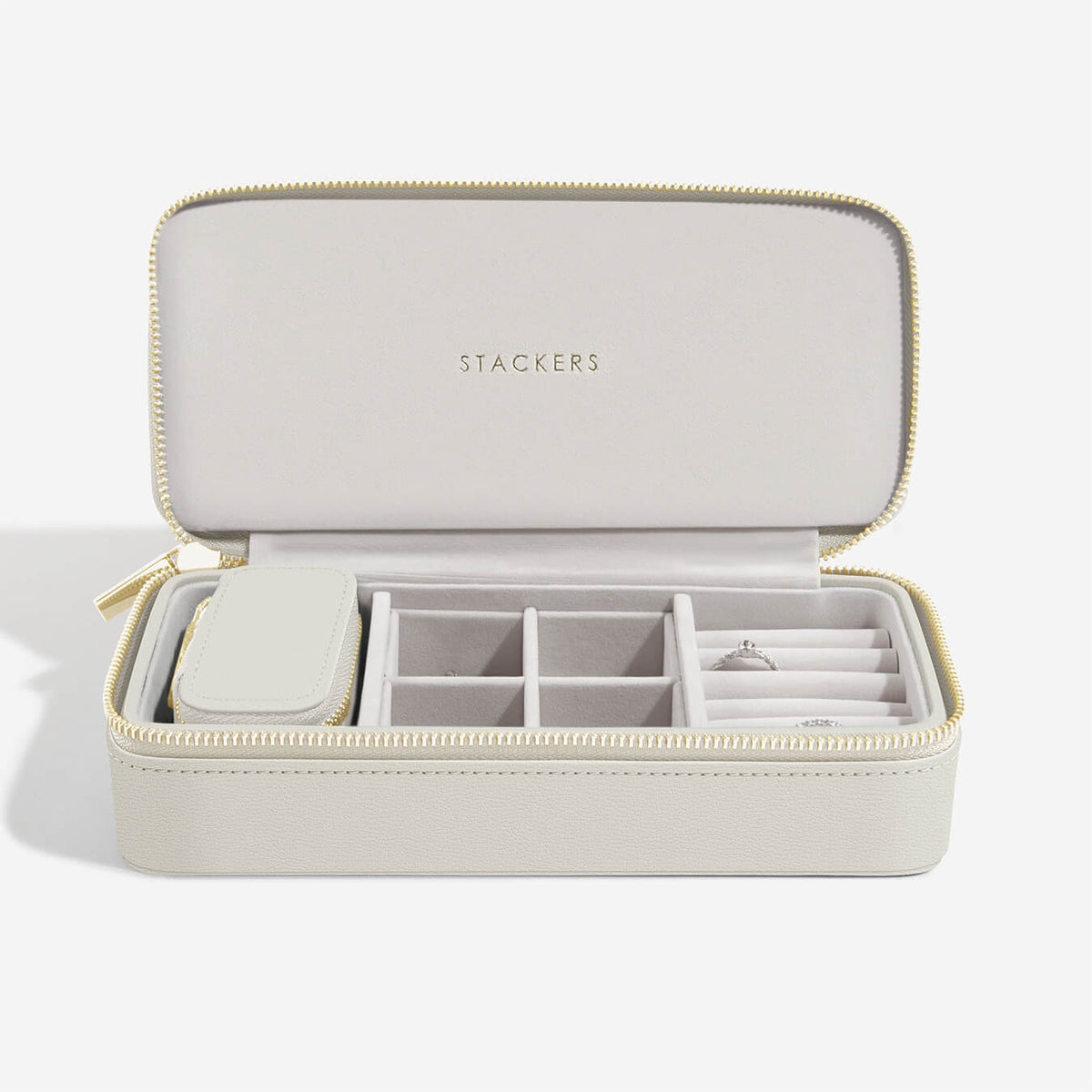 トラベルジュエリーボックス L オートミール – STACKERS LONDON