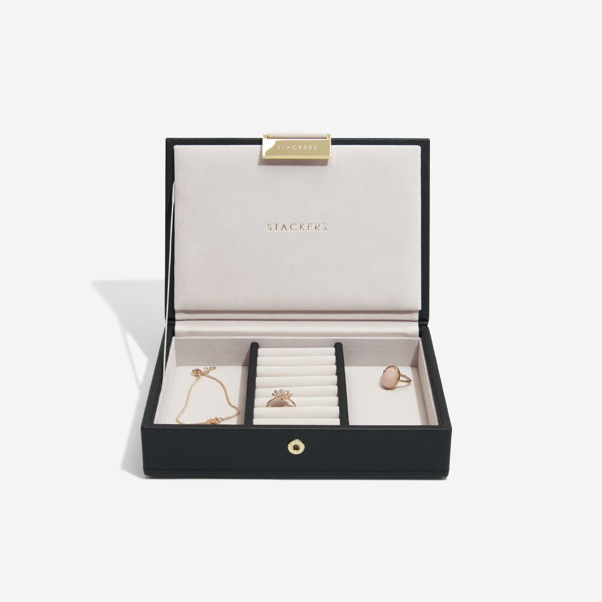 Stackers Black Mini Jewellery Box Lid – STACKERS LONDON