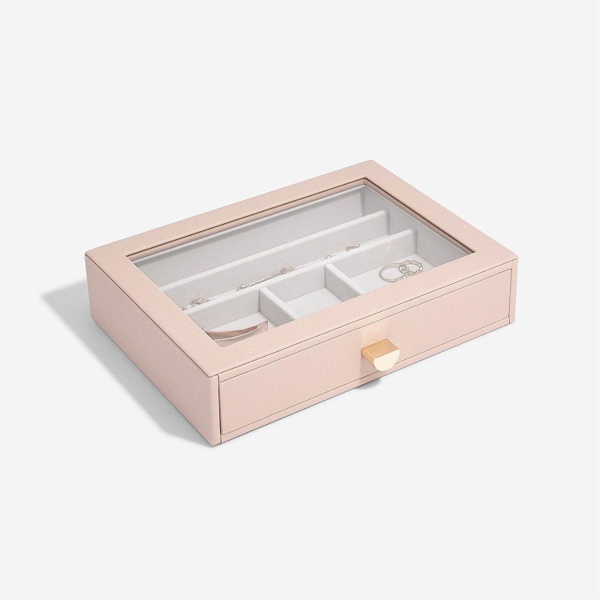 Classicドロワージュエリーケース Lid ブラッシュ ピンク – STACKERS