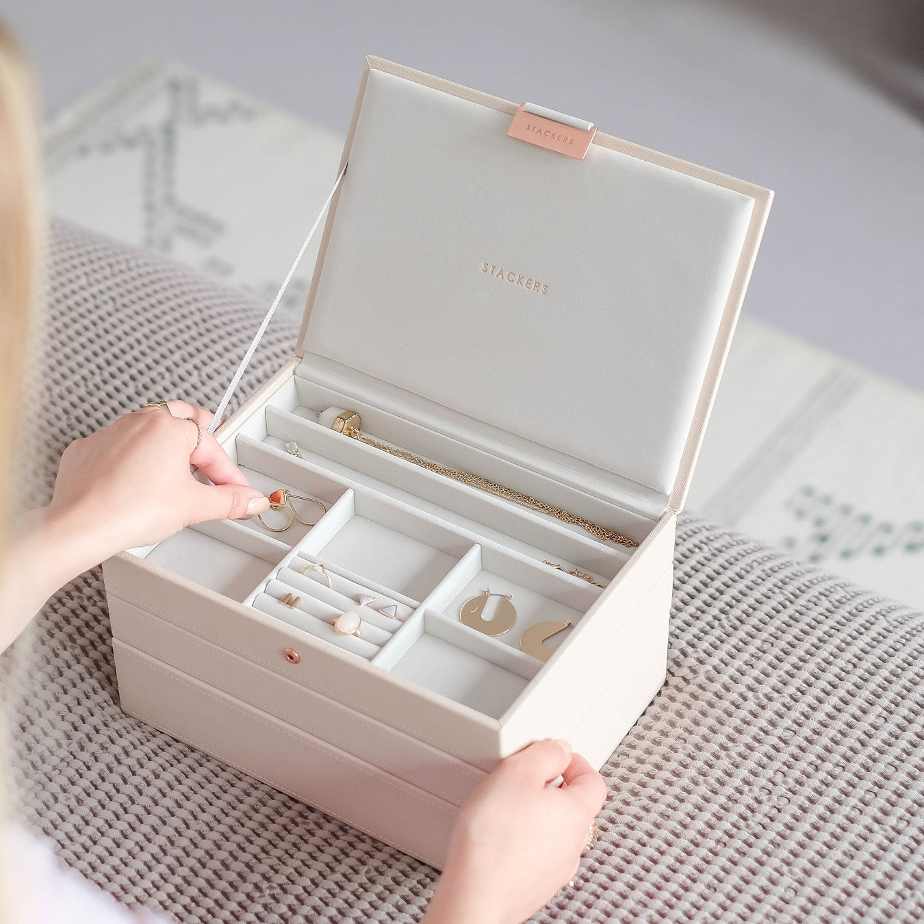 Stackers Taupe Petite Travel Jewellery Box – STACKERS LONDON