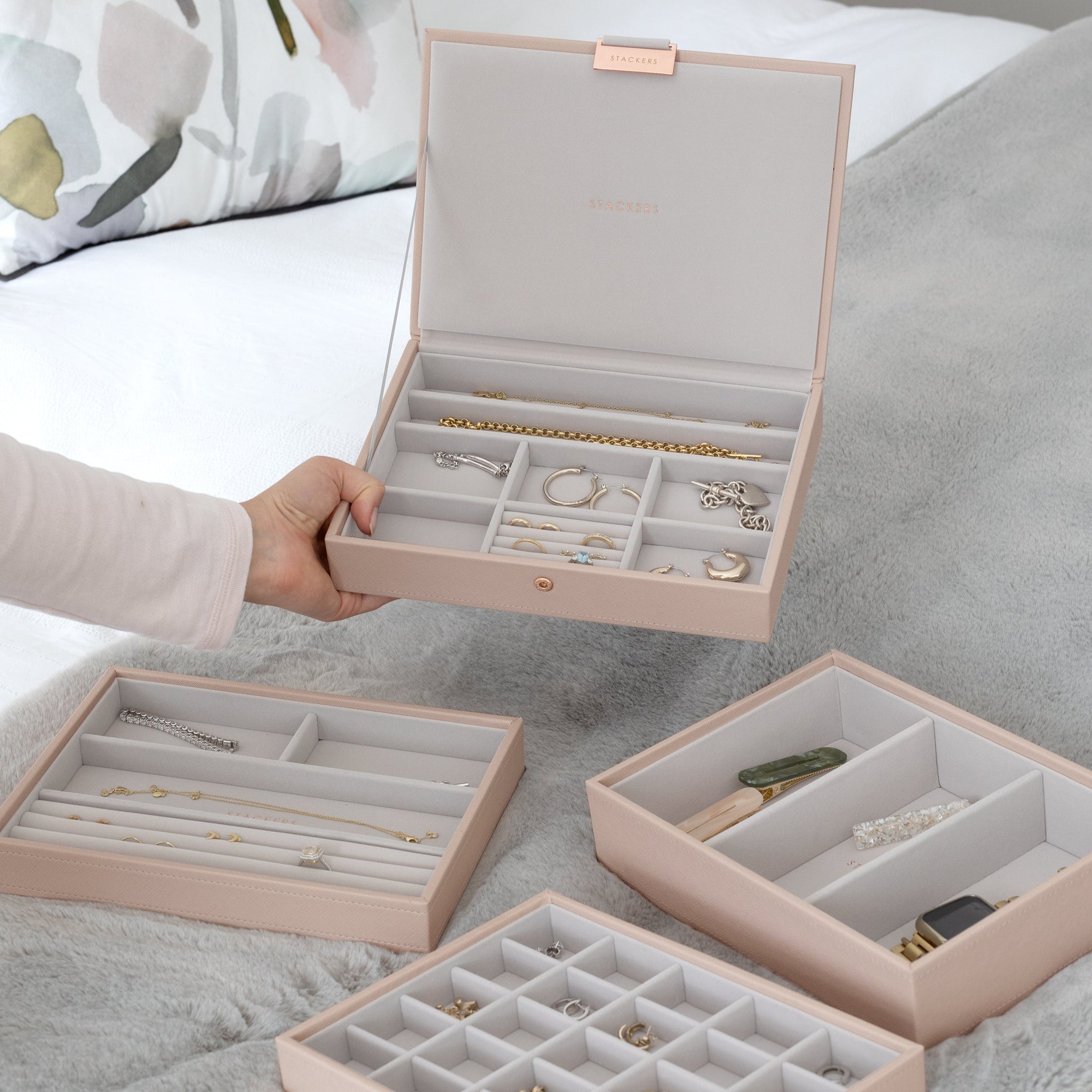 トークボックス イングリッシュ ビレッジ・フルセット Stackers Blush Classic Jewellery Box – STACKERS LONDON