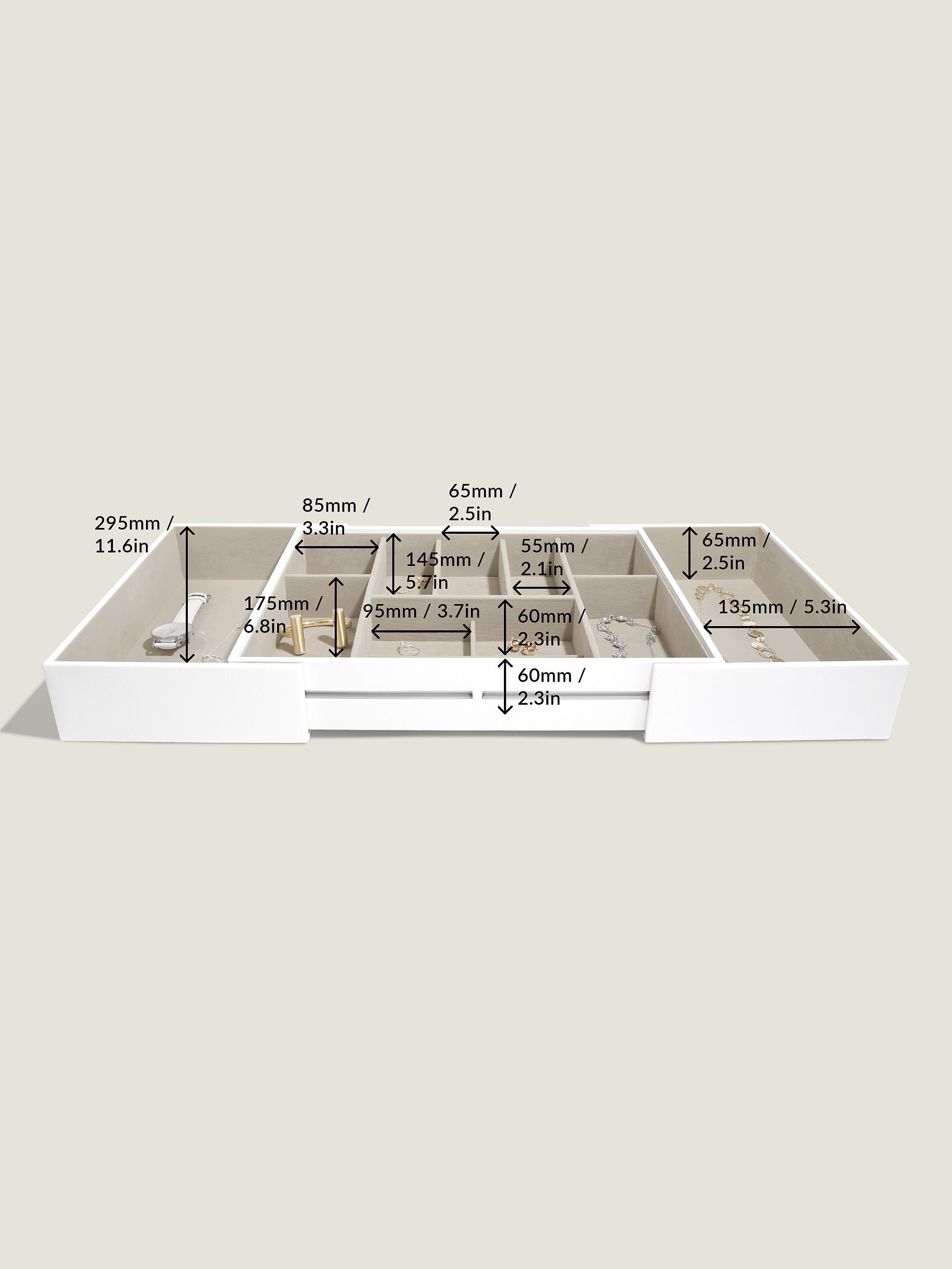 White Large Jewellery Slider – STACKERS LONDON