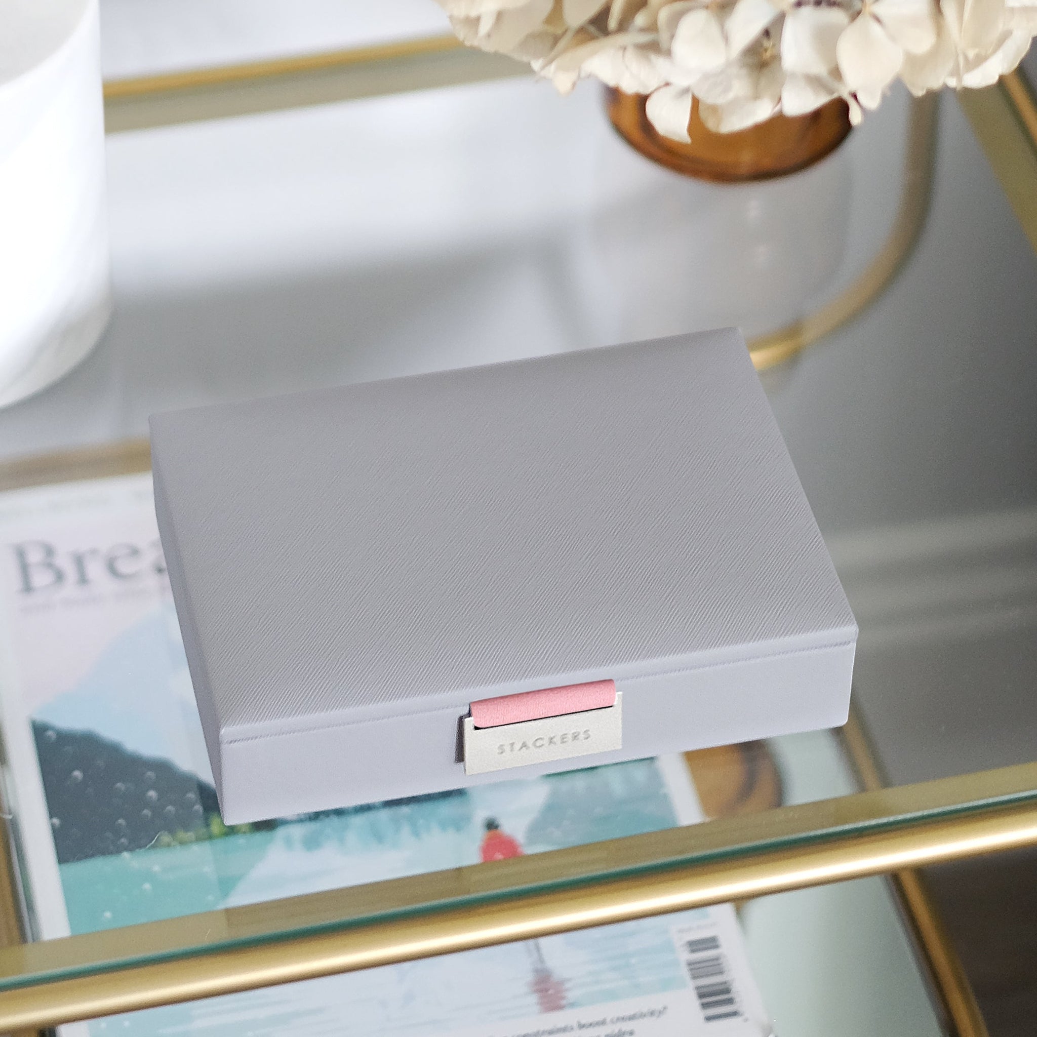 Grey Mint Mini Jewellery Box – STACKERS LONDON