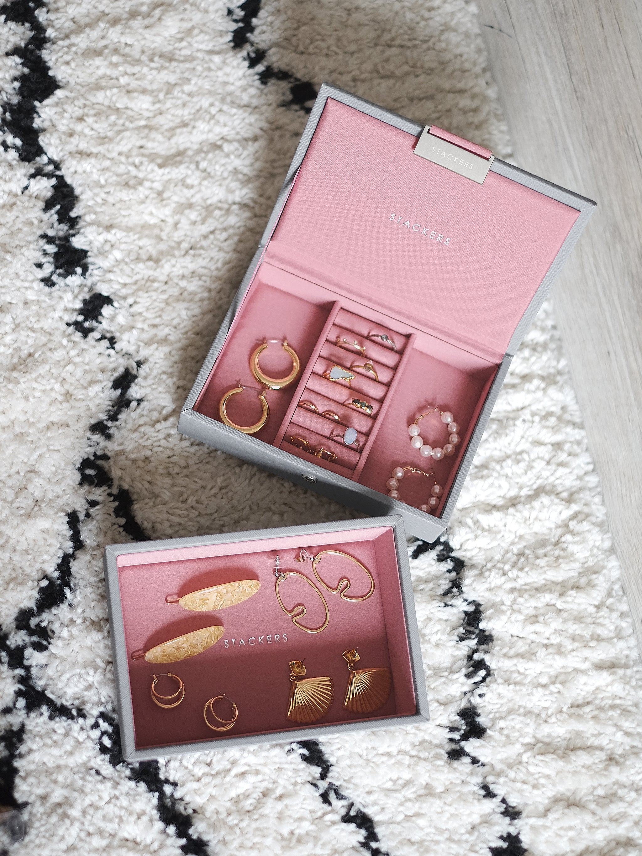 Grey Mint Mini Jewellery Box – STACKERS LONDON