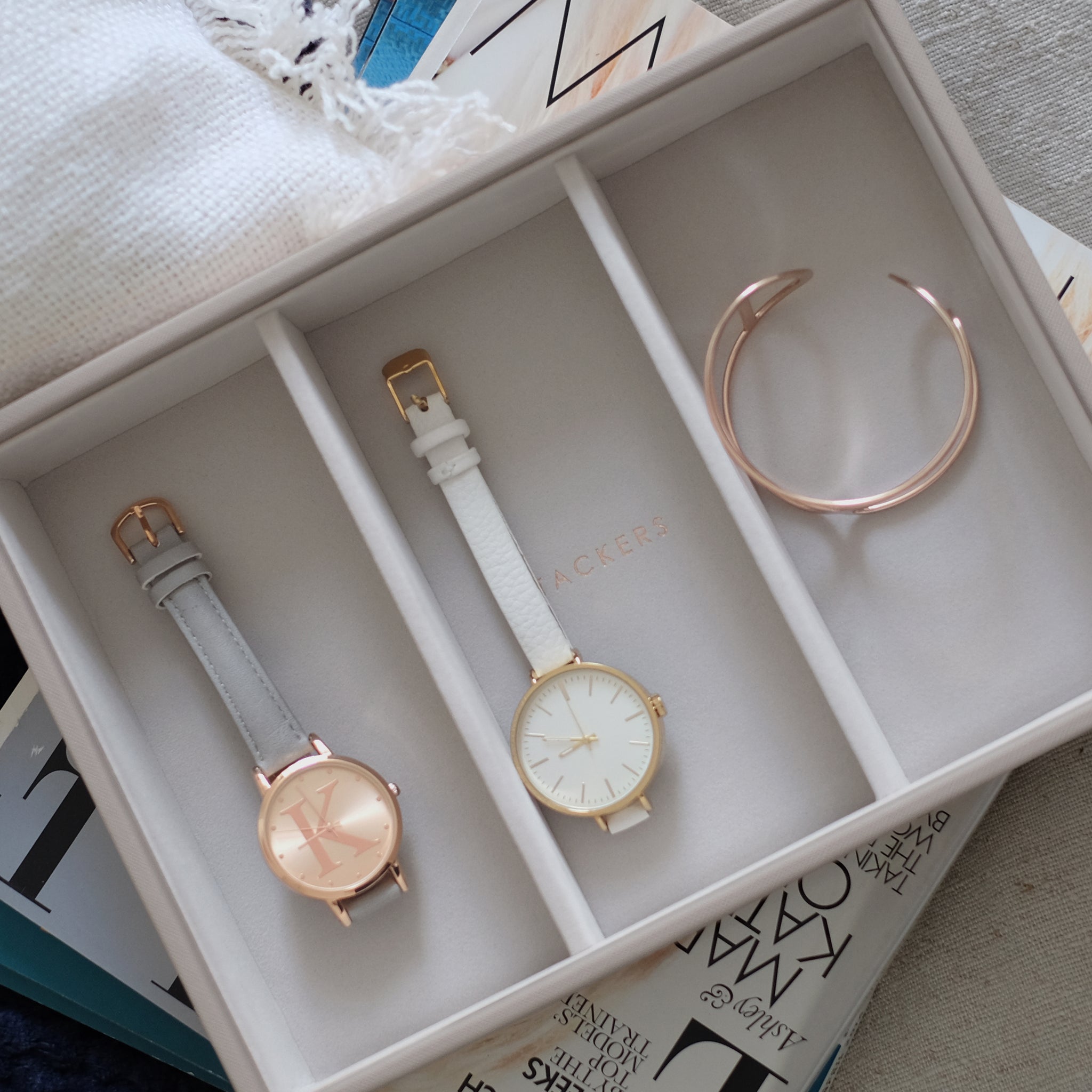 Stackers Taupe Jewellery Box Deep Watch/Accessories Layer