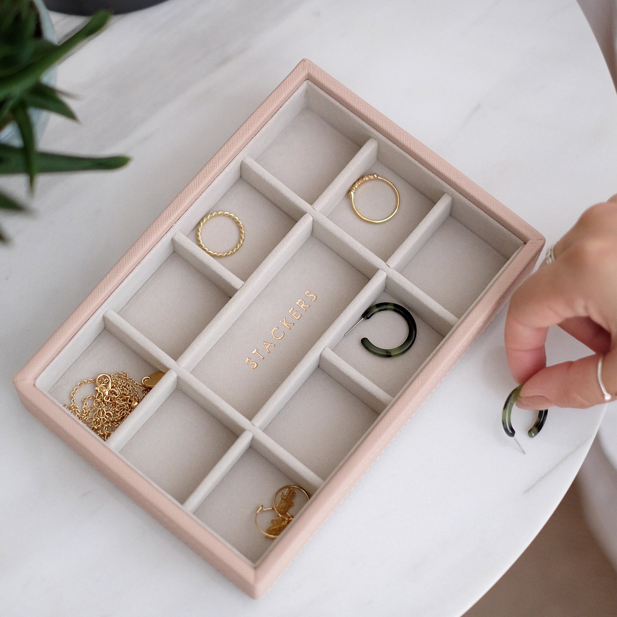 Stackers Blush Mini Jewellery Box – STACKERS LONDON