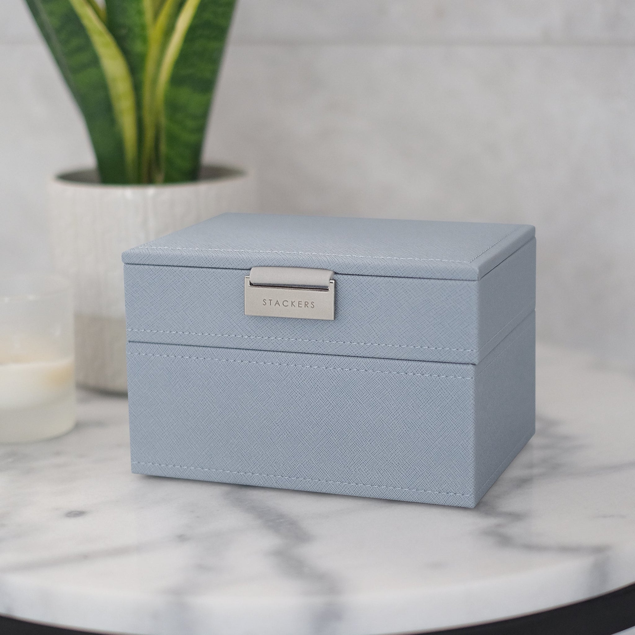 Stackers Dusky Blue Mini Jewellery Box – STACKERS LONDON