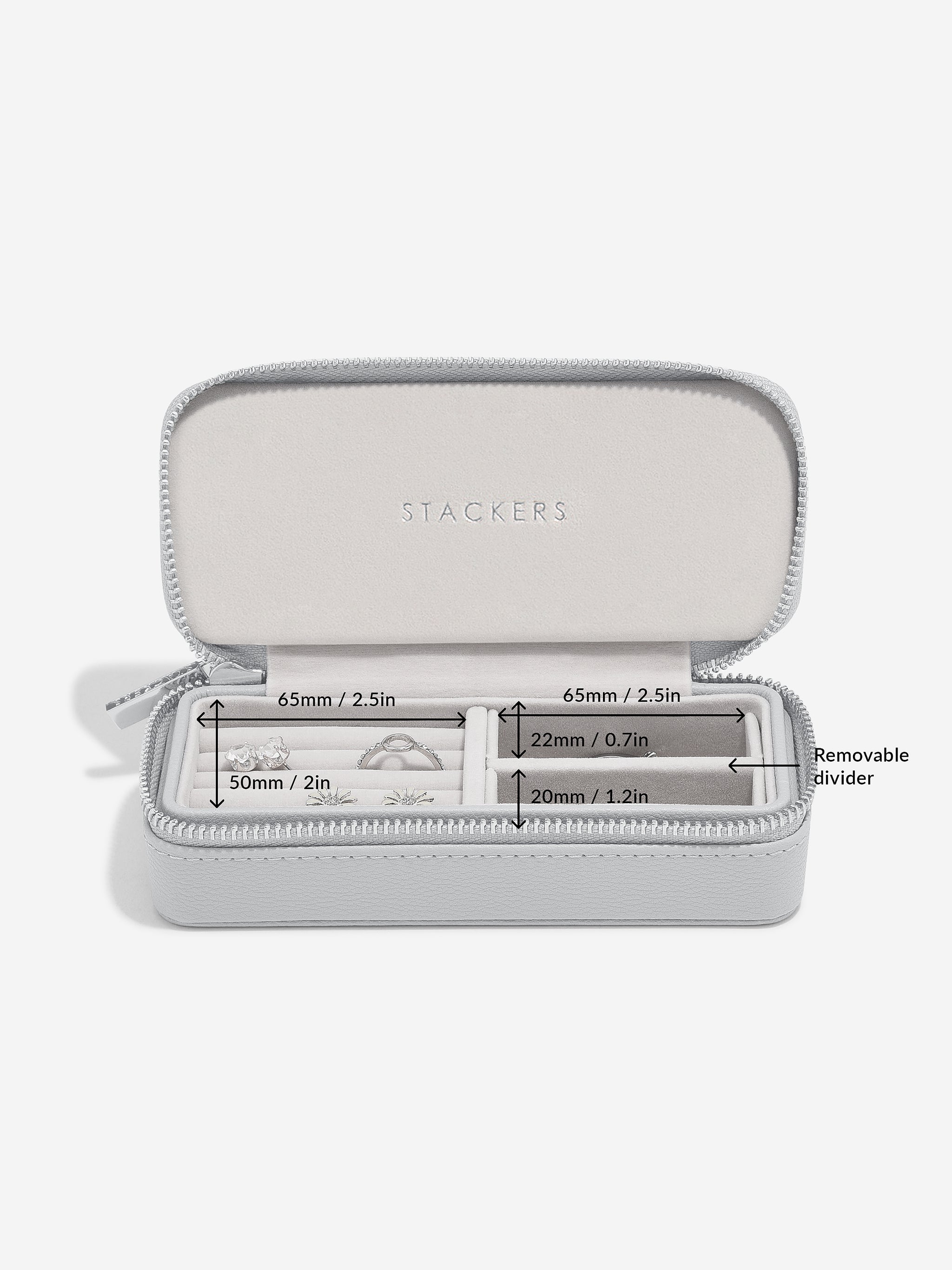 Stackers Gray Medium Travel Jewellery Box – STACKERS LONDON