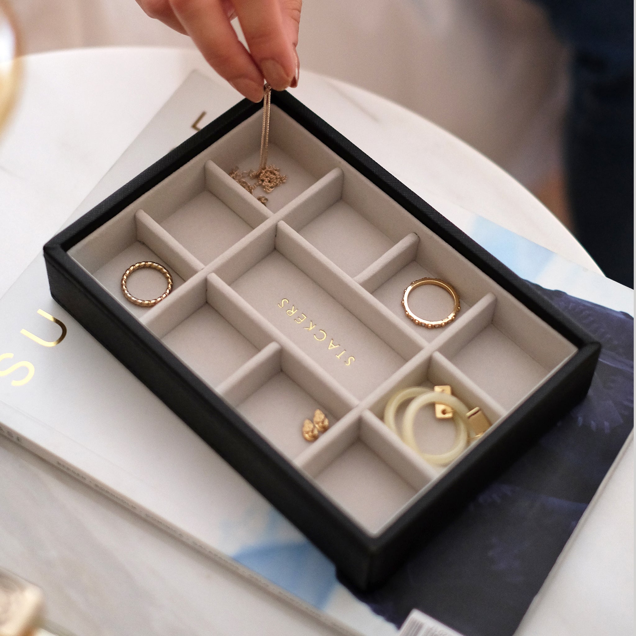 Mini Jewellery Box 選べる2セット ブラック – STACKERS LONDON