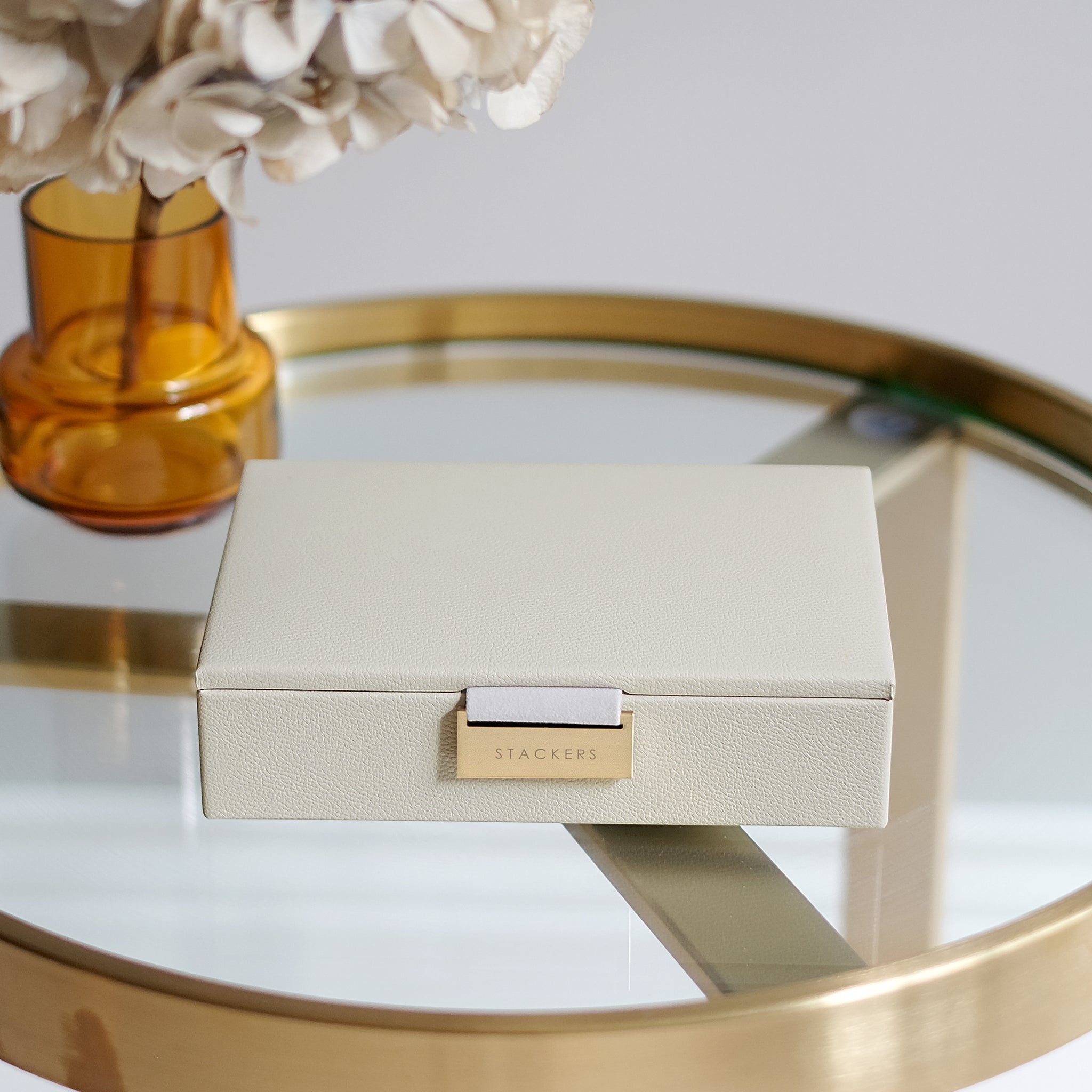 STACKERS スタッカーズ　アクセサリーケース　オートミール　蓋＆25sec MINI ジュエリーボックス LID オートミール – STACKERS LONDON