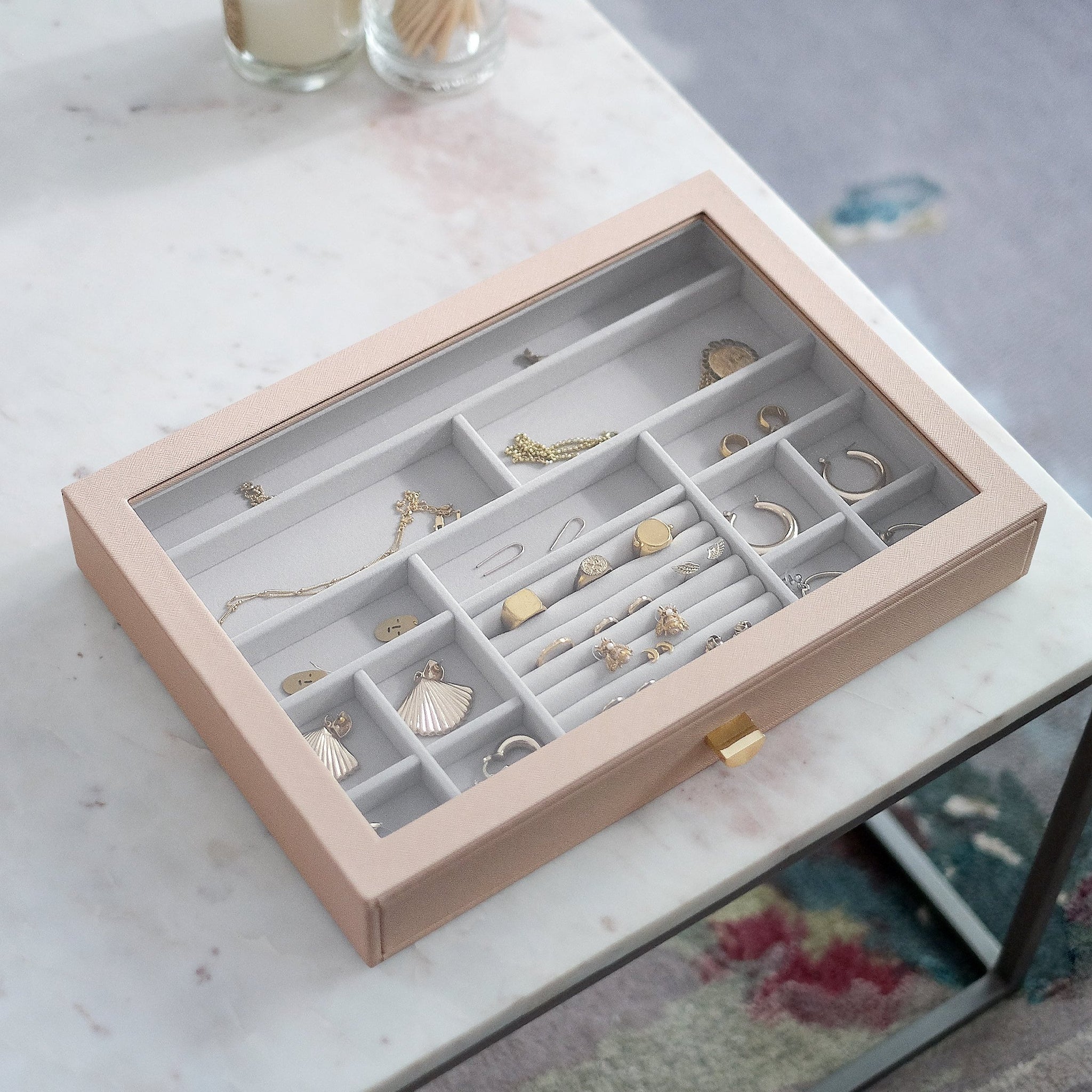 スーパーサイズ ドロワー ジュエリーケース LID ブラッシュピンク