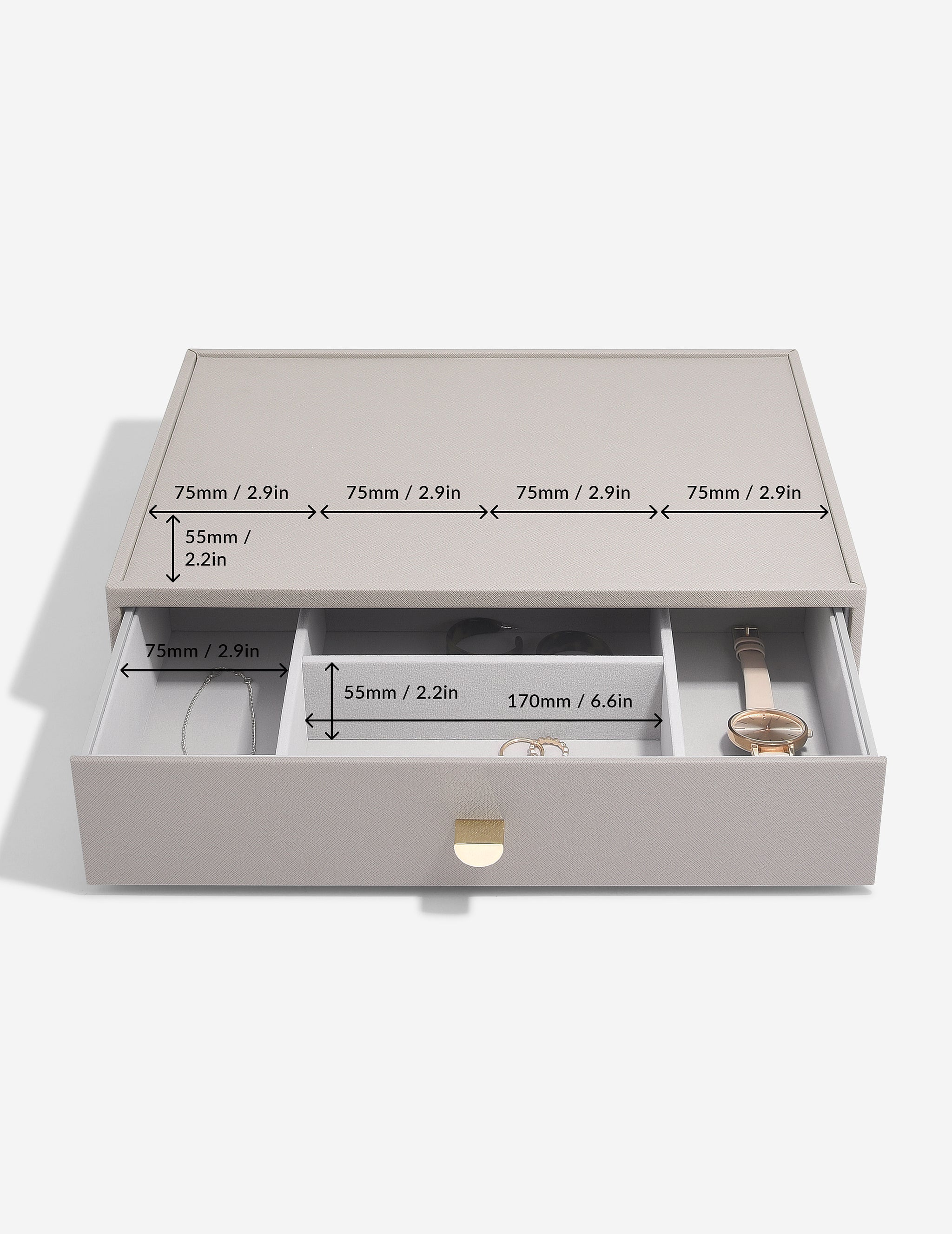 Stackers Taupe Supersize Jewellery Box Lid – STACKERS LONDON