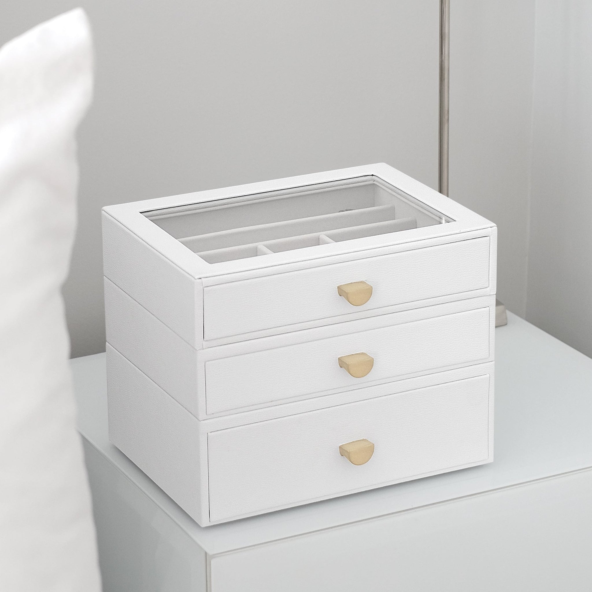 Classicドロワージュエリーボックス 選べる 3セット ペブルホワイト