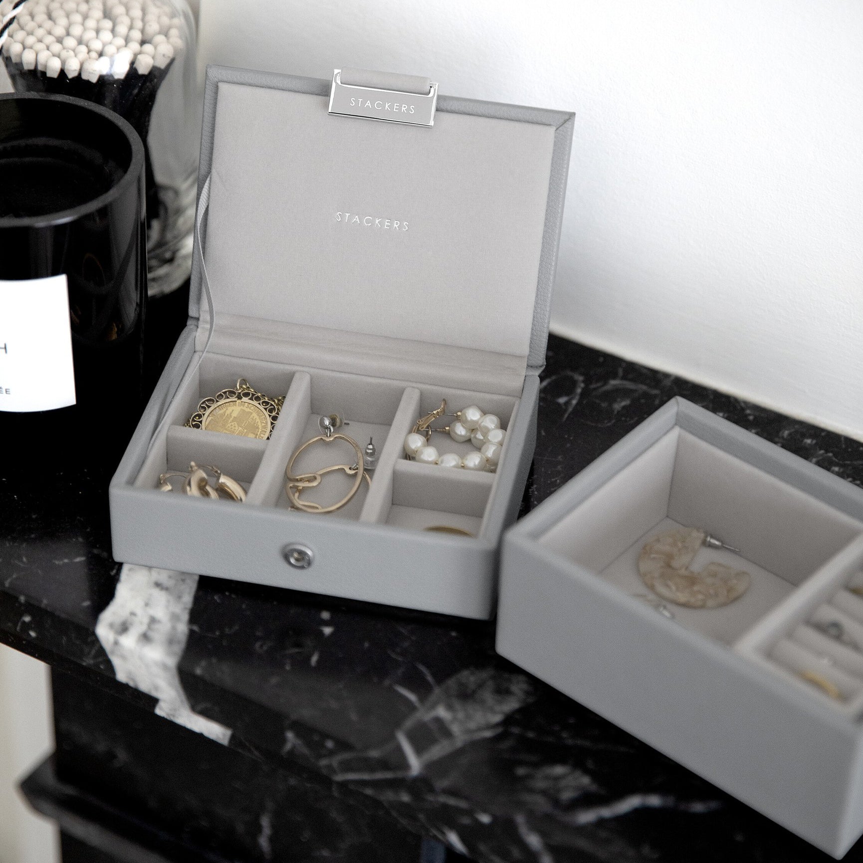 micro ジュエリーボックス 2個セット ペブルグレー – STACKERS LONDON