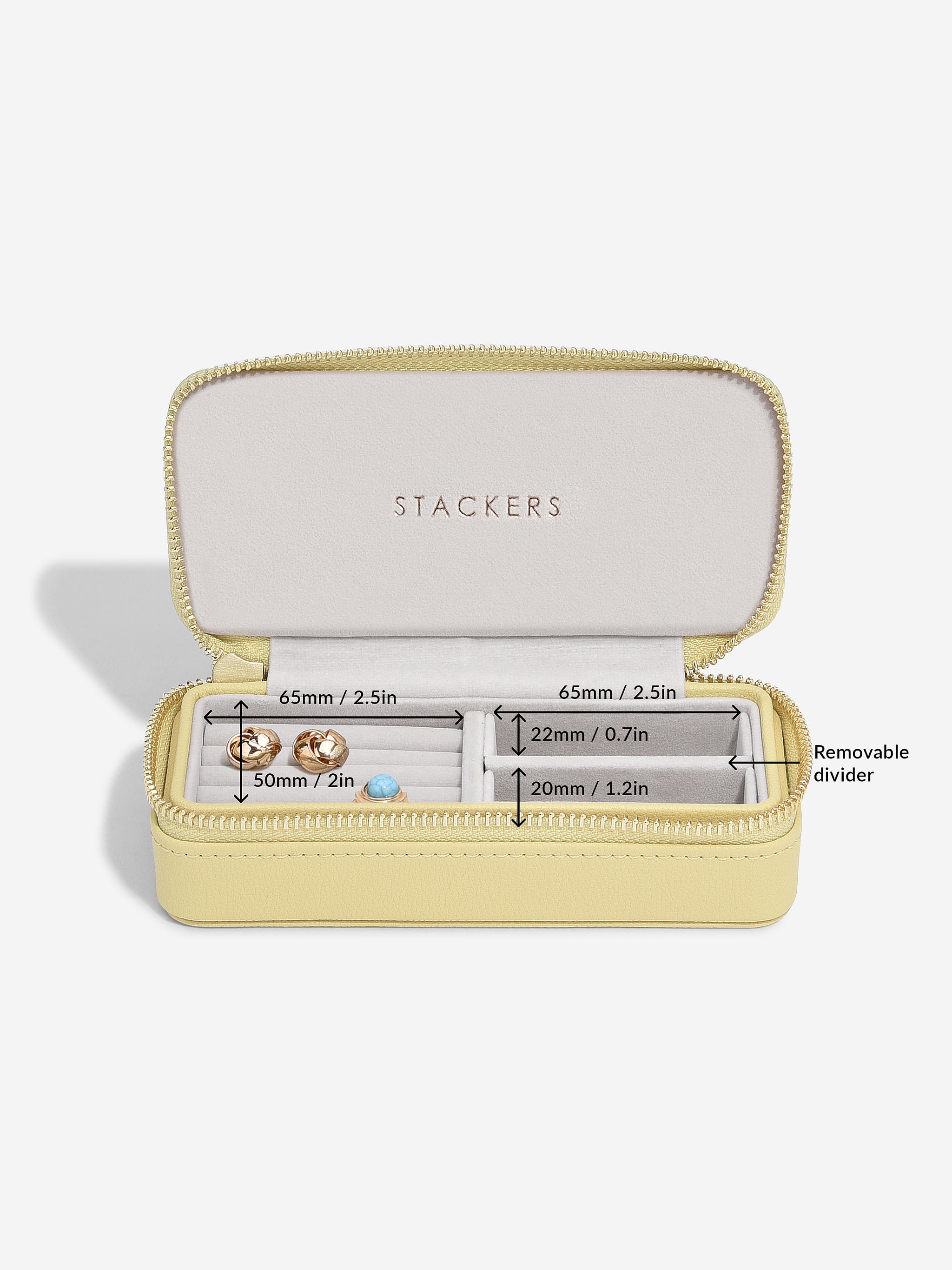 Stackers Yellow Medium Travel Jewellery Box – STACKERS LONDON
