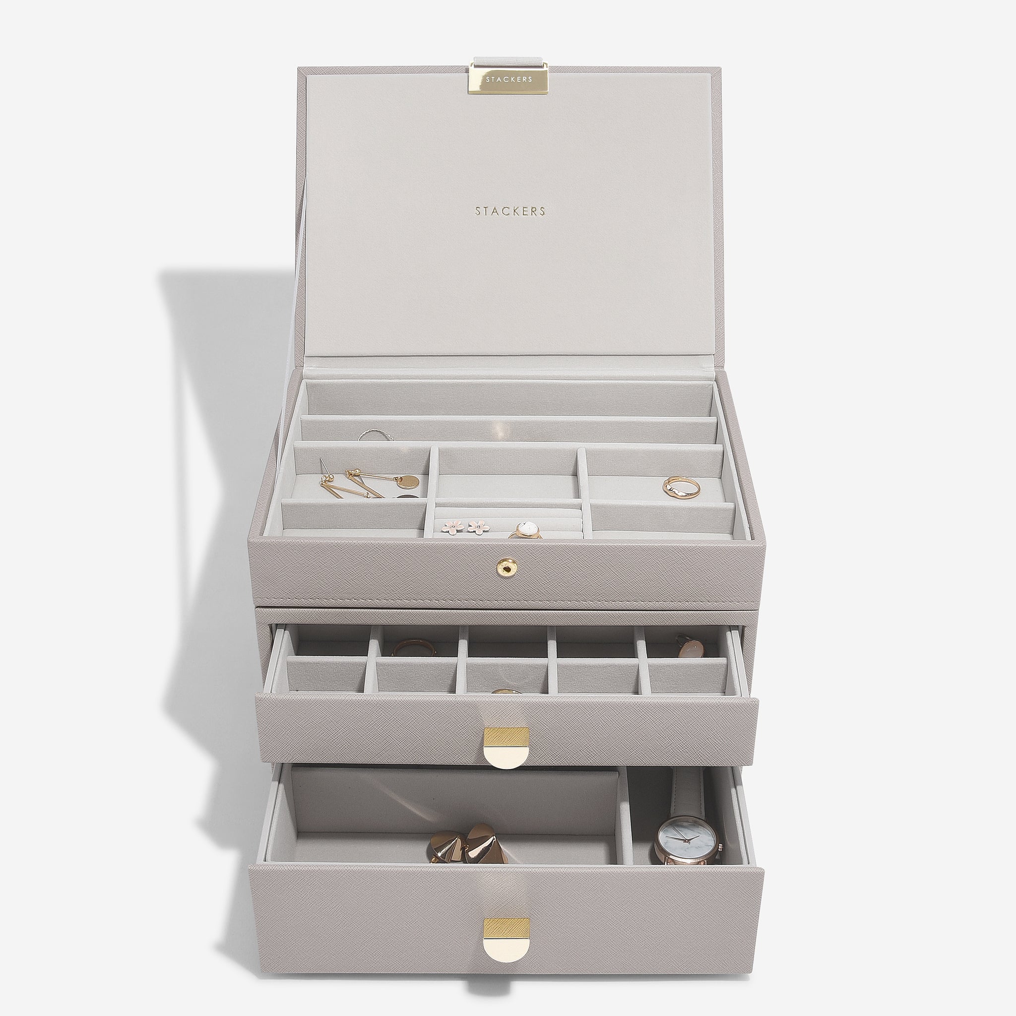 Stackers Taupe Classic Jewellery Box – STACKERS LONDON