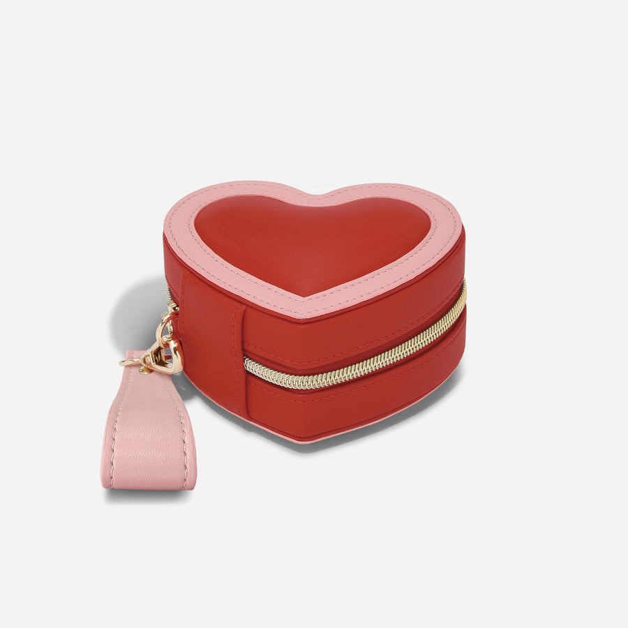 STACKERS♡ハートトラベルジュエリーケース トラベルジュエリーボックス ハート レッド – STACKERS LONDON