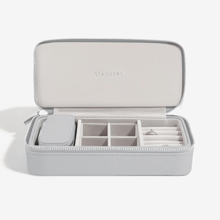 トラベルジュエリーボックス L ペブルグレー – STACKERS LONDON