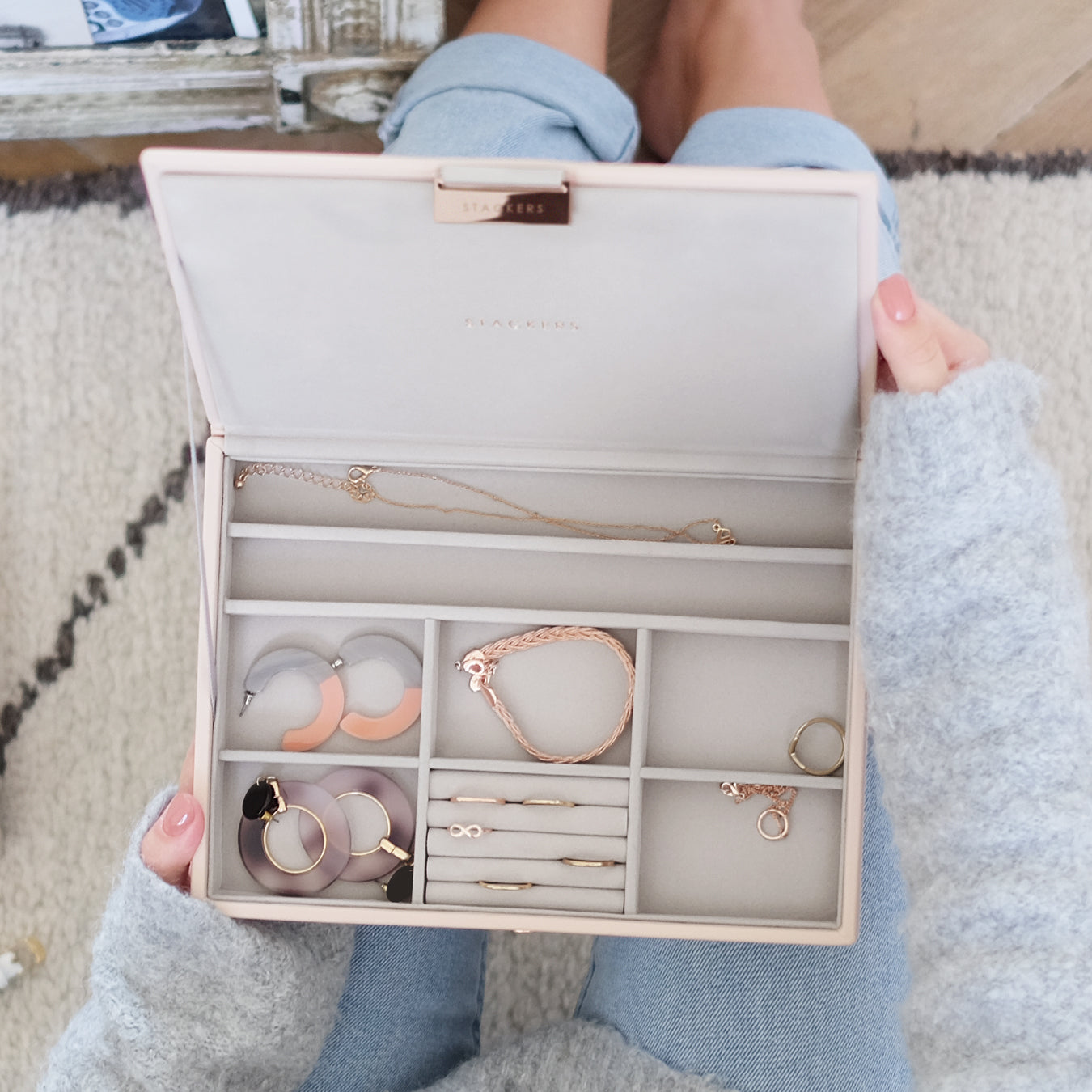 Stackers Blush Classic Jewellery Box Lid – STACKERS LONDON