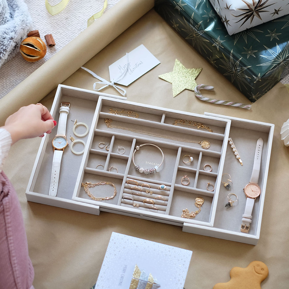 White Medium Jewellery Slider – STACKERS LONDON