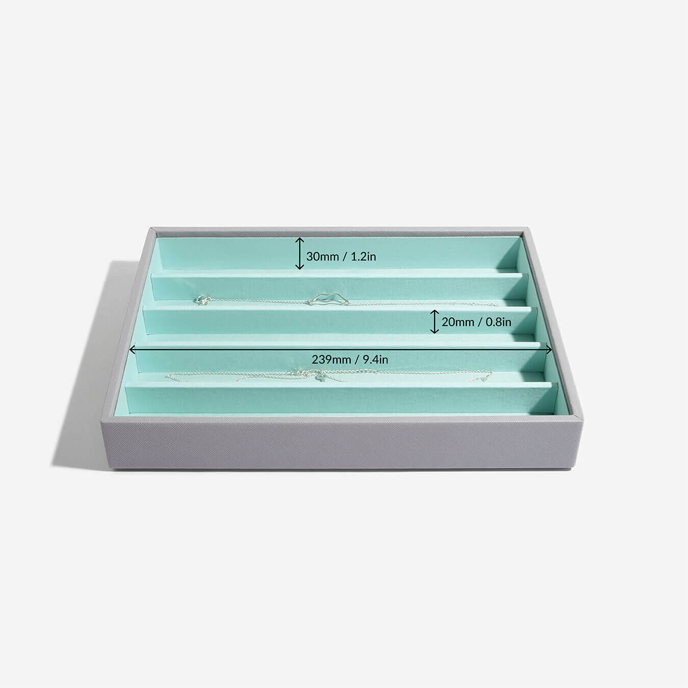 Grey Mint Classic Jewellery Box – STACKERS LONDON