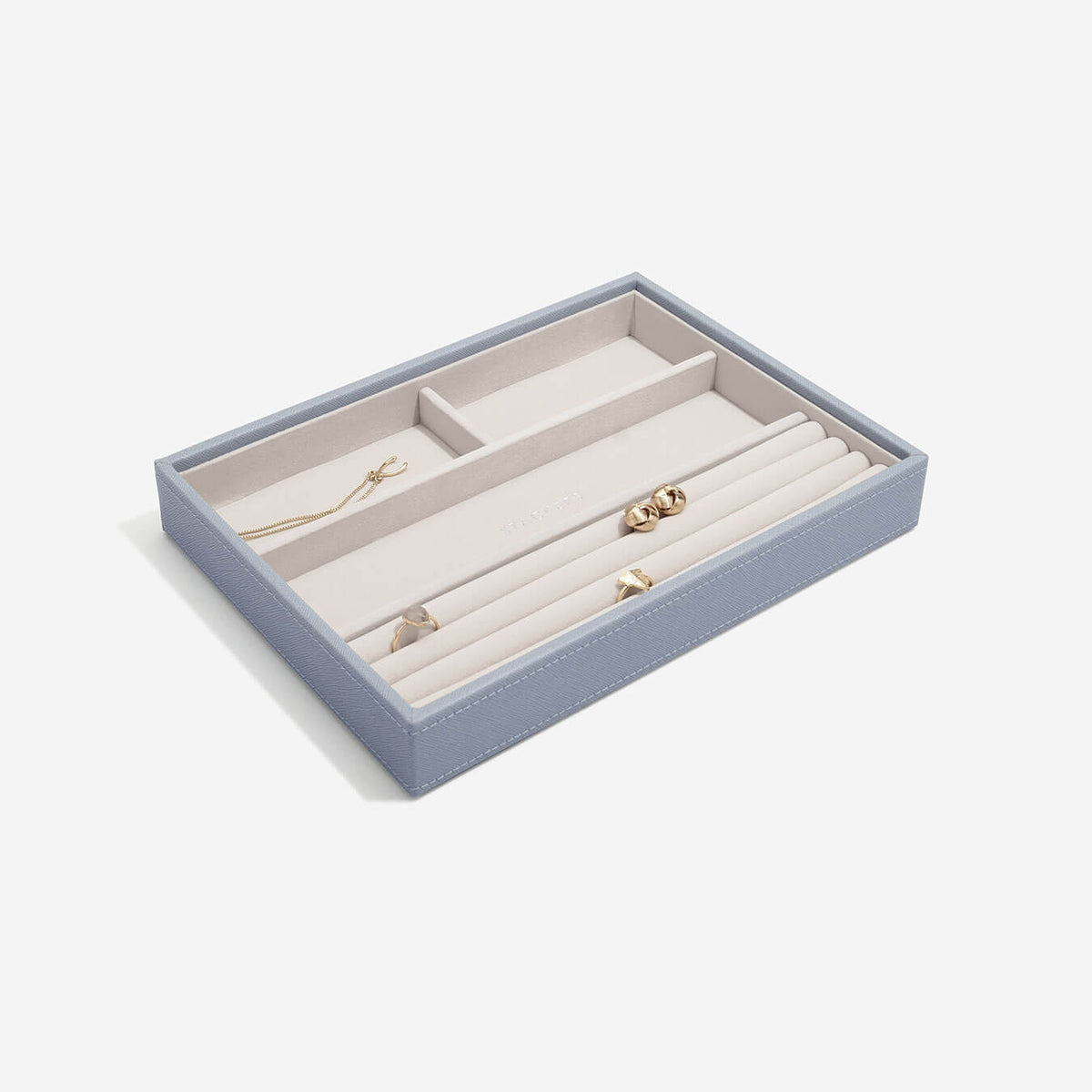 Stackers Dusky Blue Jewellery Box Ring/Bracelets Layer – STACKERS LONDON