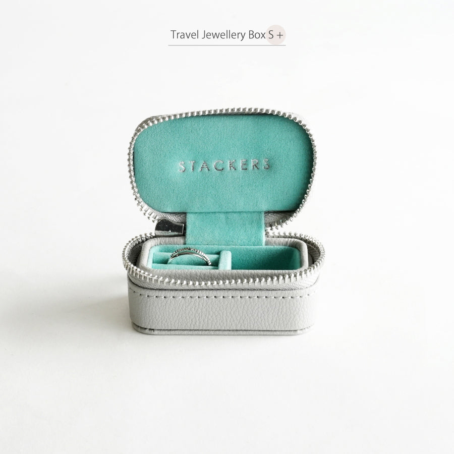 トラベル ジュエリーボックス S+ ペブルグレー＆ターコイズ – STACKERS
