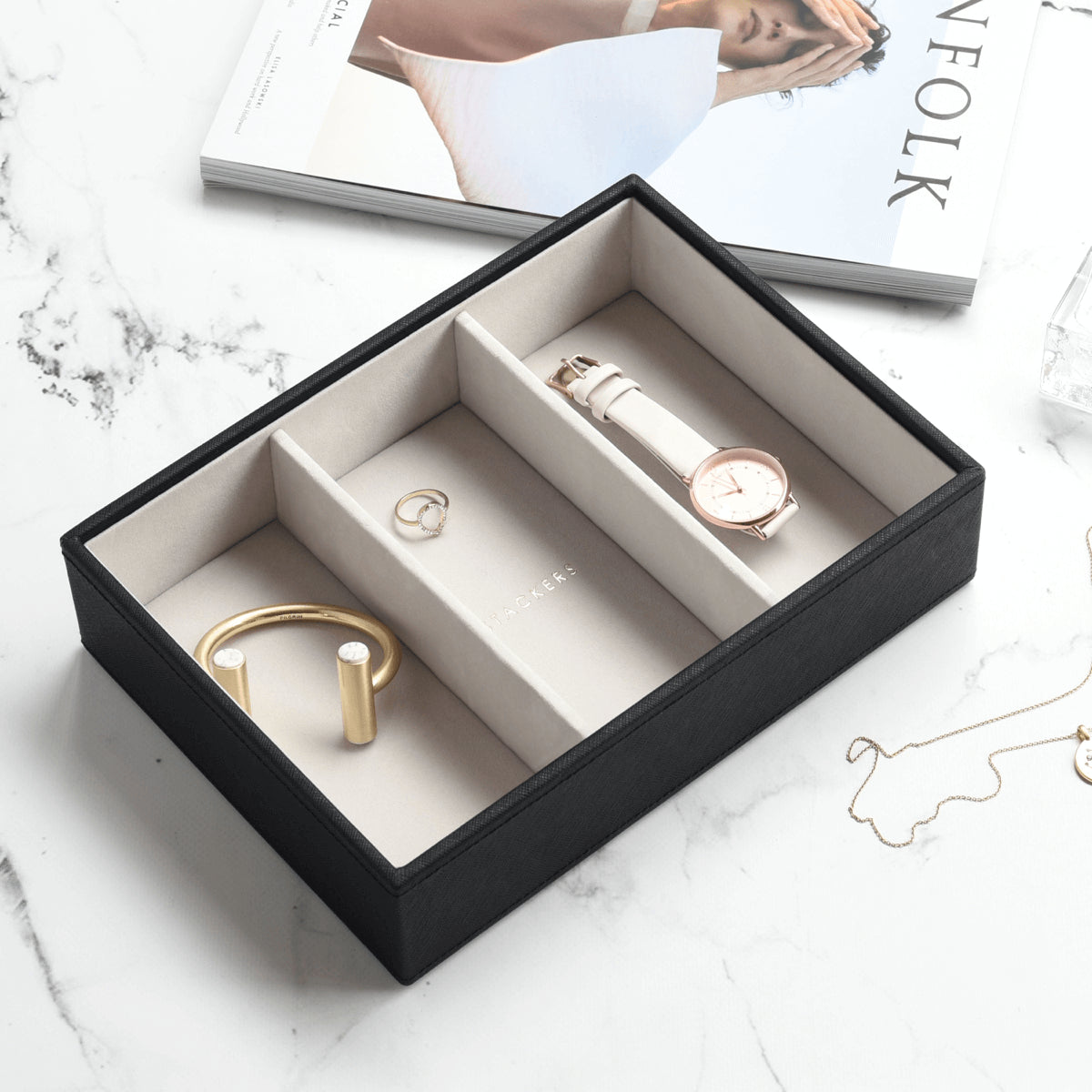 Stackers Black Classic Jewellery Box – STACKERS LONDON