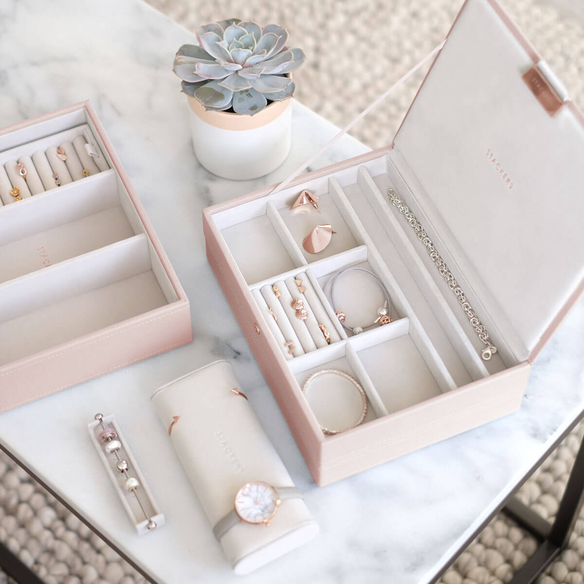 Stackers Blush Classic Jewellery Box – STACKERS LONDON