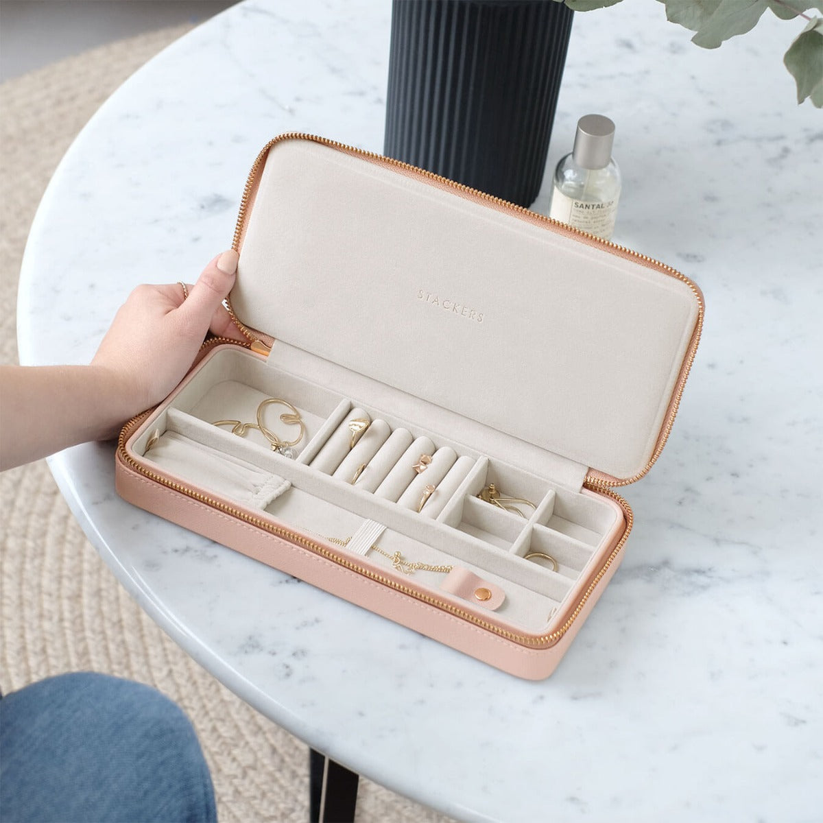 トラベルジュエリーボックス SLEEK ブラッシュピンク – STACKERS LONDON