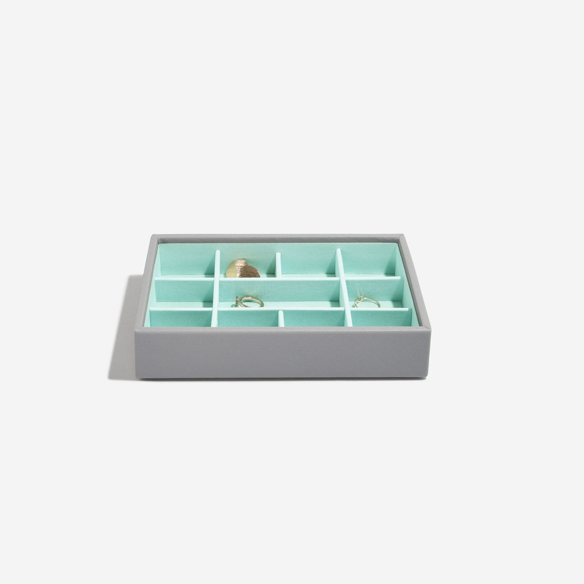 Grey Mint Mini Jewellery Box Small Trinkets Layer – STACKERS LONDON
