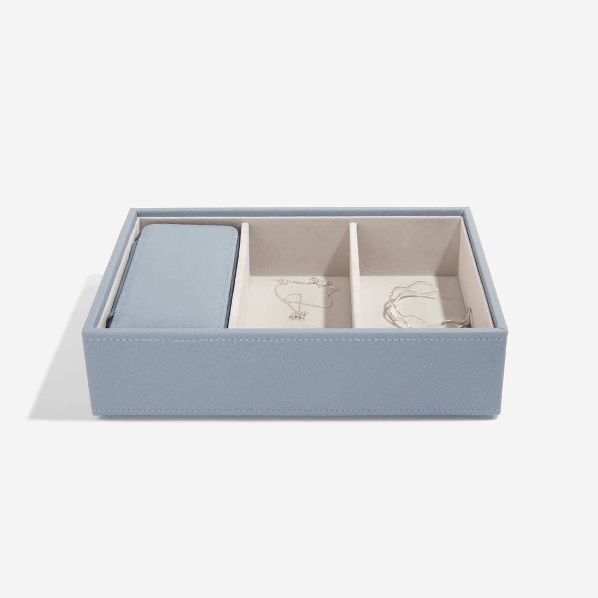 Stackers Dusky Blue Medium Travel Jewellery Box – STACKERS LONDON