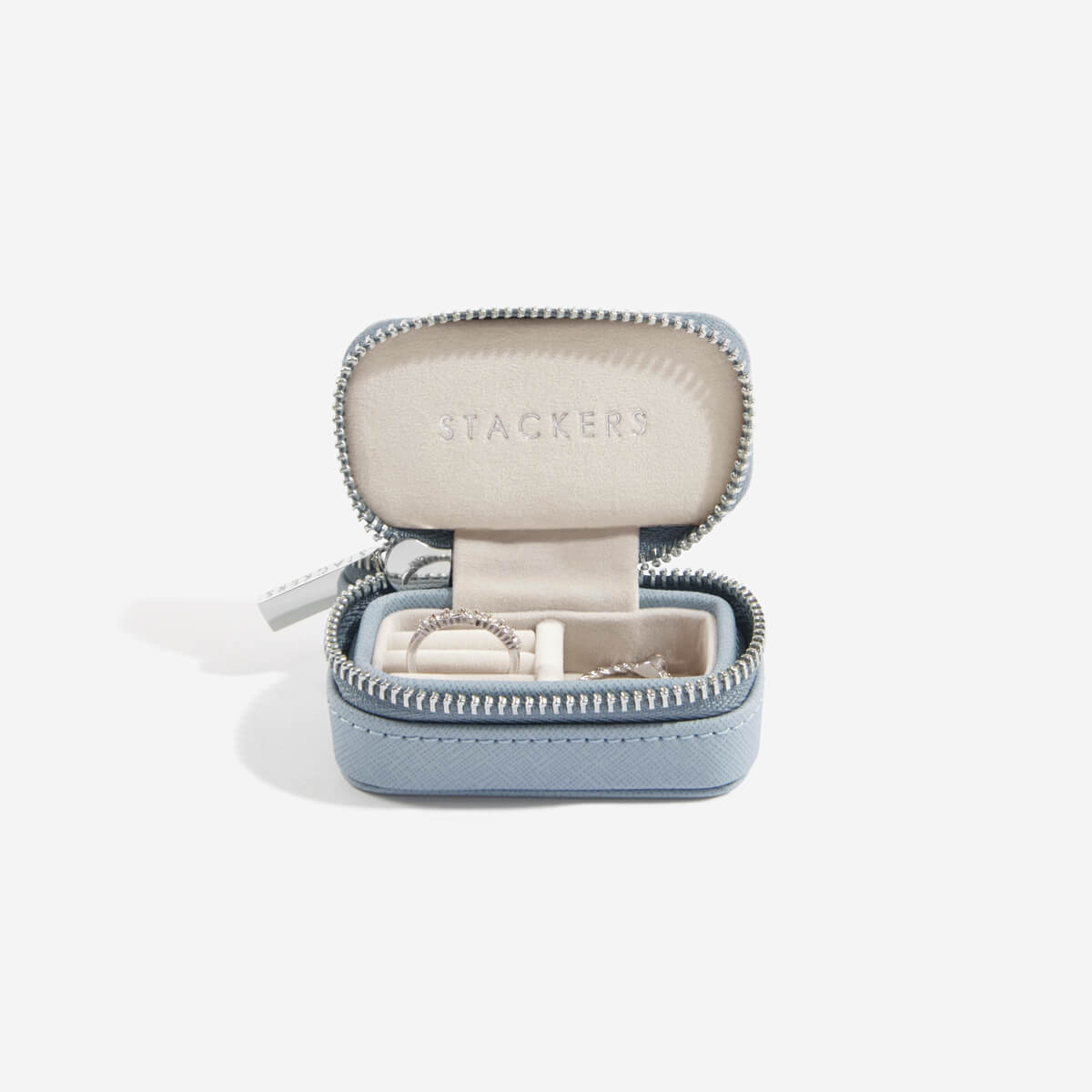 Stackers Dusky Blue Petite Travel Jewellery Box – STACKERS LONDON