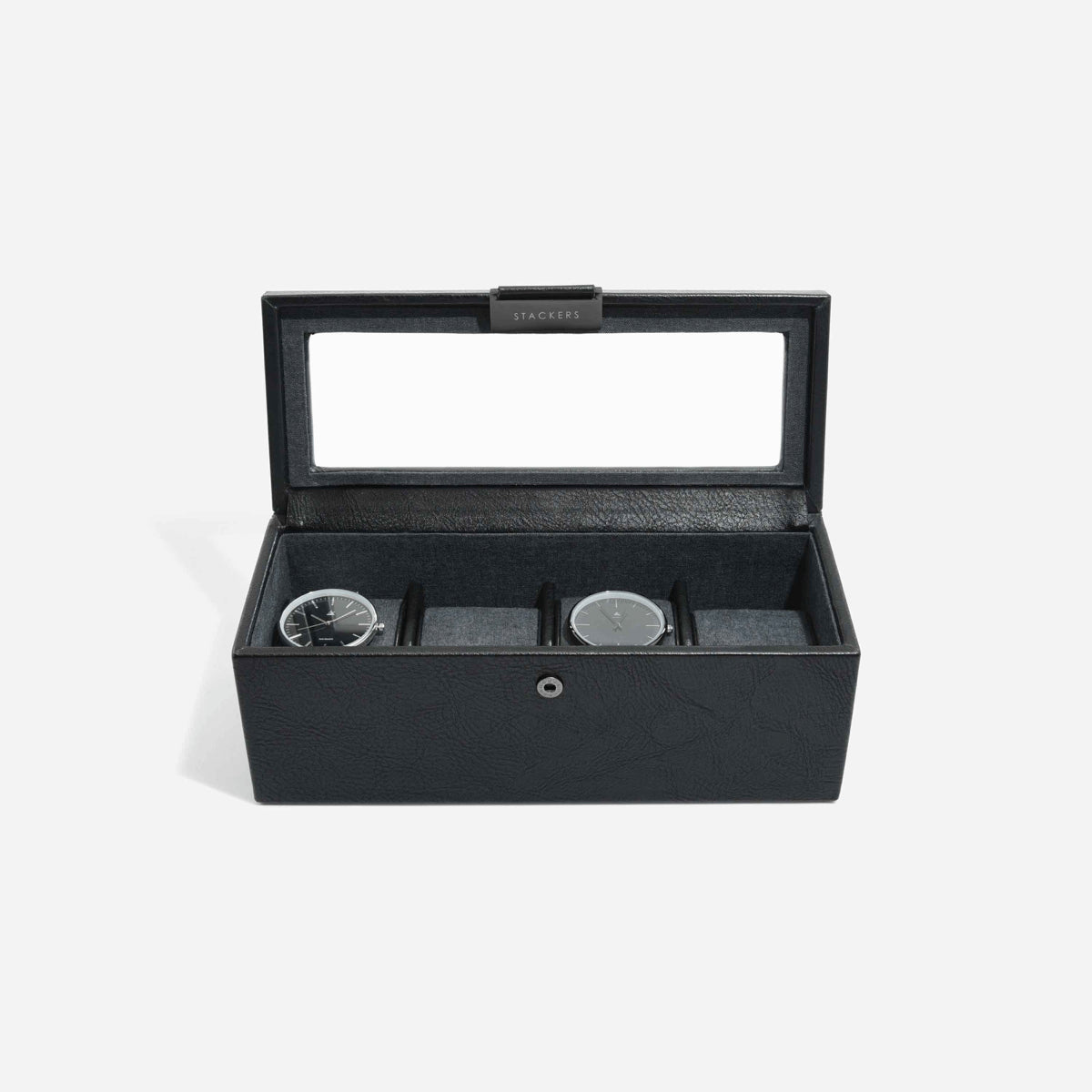 Black 4 Piece Watch Box – STACKERS LONDON