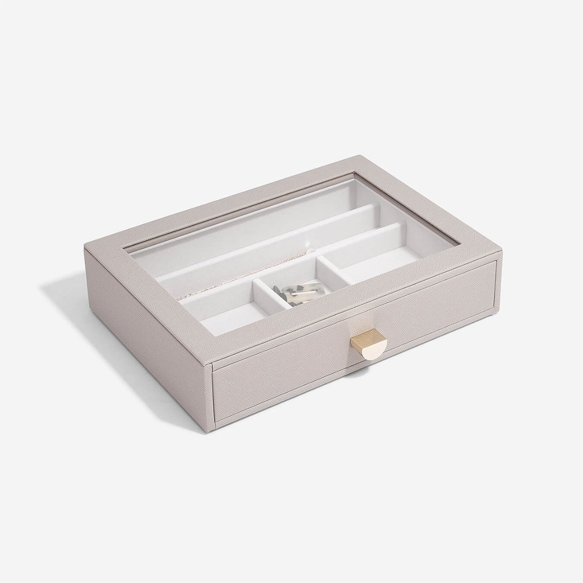【smileforall】スタッカーズ　Classic Glass Lid Classicドロワージュエリーケース Lid トープ – STACKERS LONDON