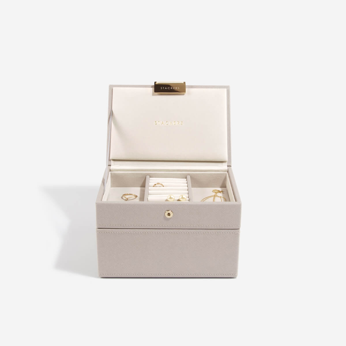 Stackers Taupe Mini Jewellery Box – STACKERS LONDON