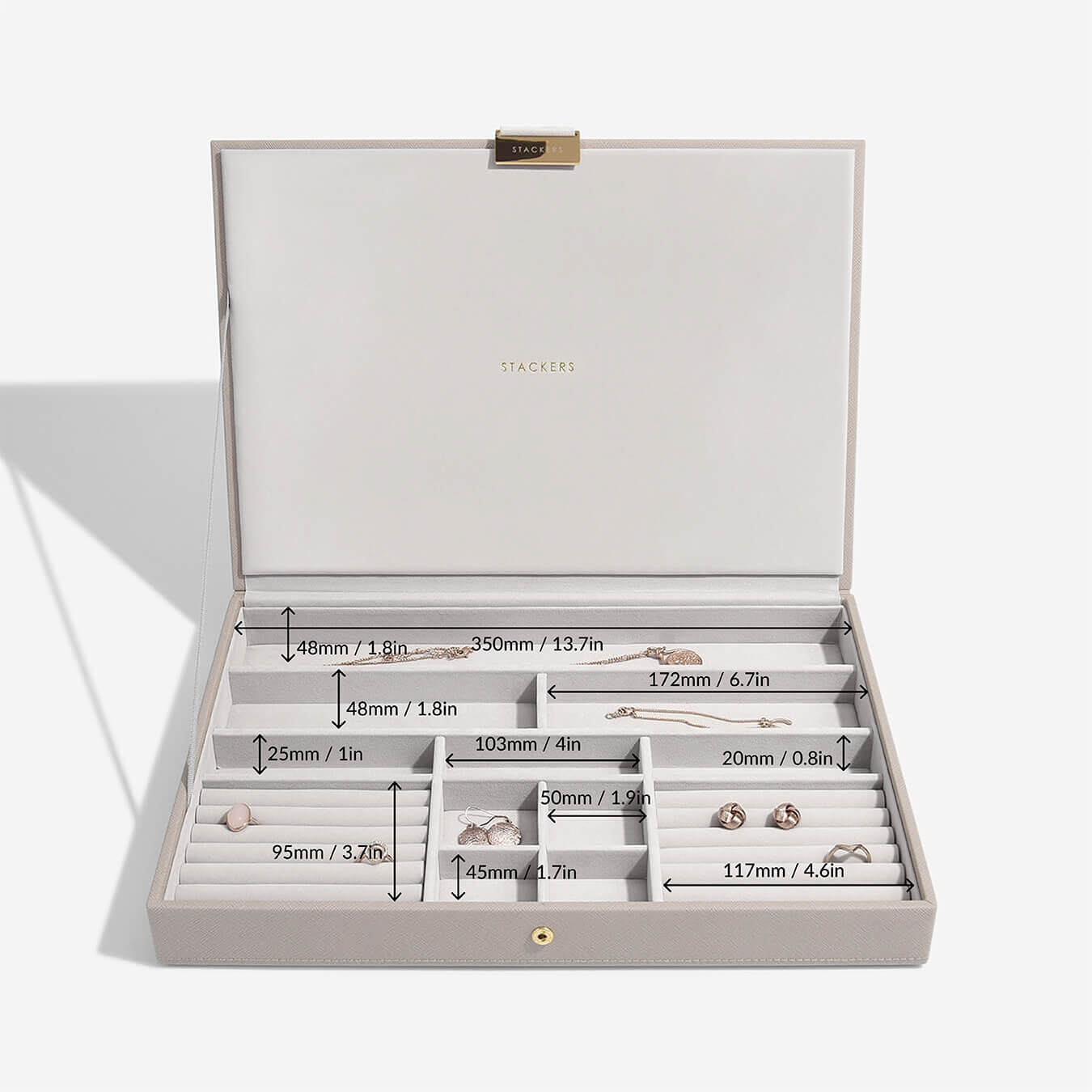 Stackers Taupe Supersize Jewellery Box Lid – STACKERS LONDON